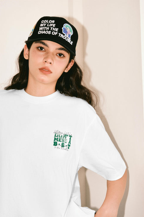 Letter Round Neck T-shirt 230g Heavy Cotton